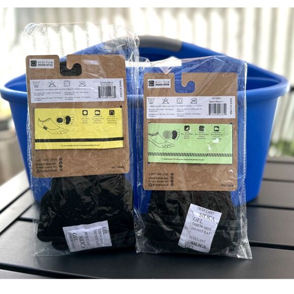 NWT ToeSox 2 Pair 1 Prima Bellarina Full Toe & 1 Plié Half Toe Black Socks SZ M - Picture 5 of 5